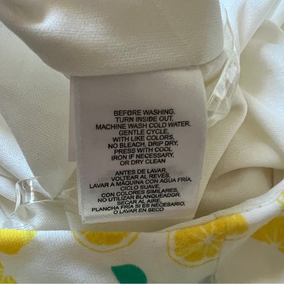 PAPPAGALLO Gwen Live Gives You Lemons Sleeveless Mini Swing Dress Size Large - Picture 5 of 12